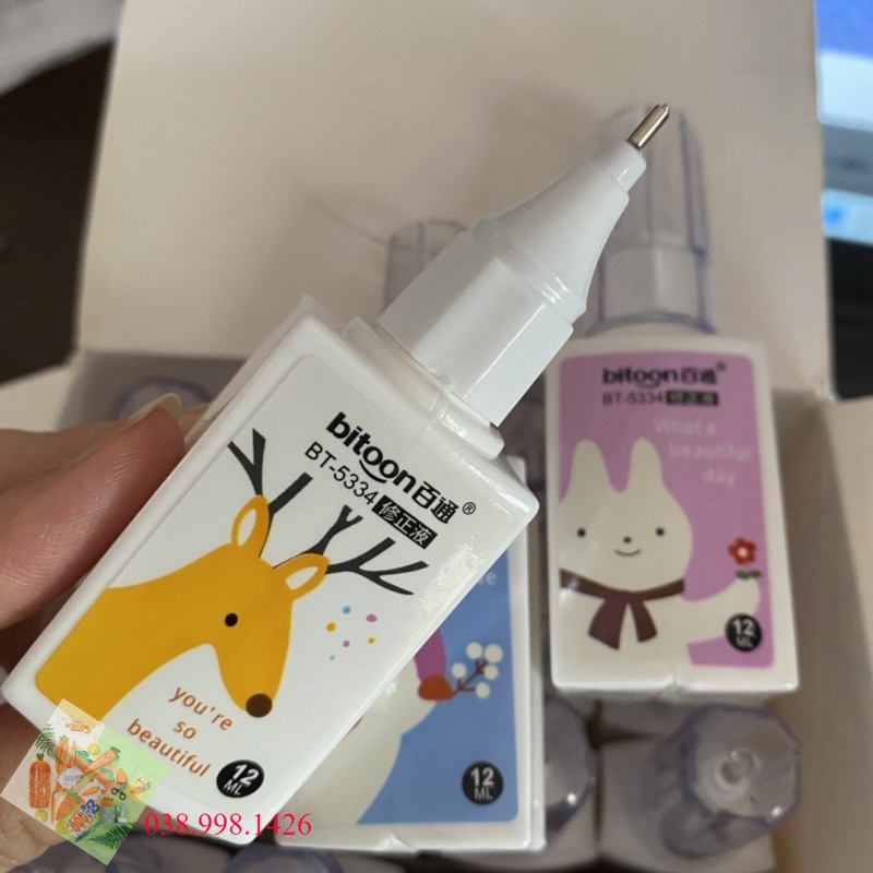 Bút Xoá Nước Bitoon Dễ Thương 12ml
