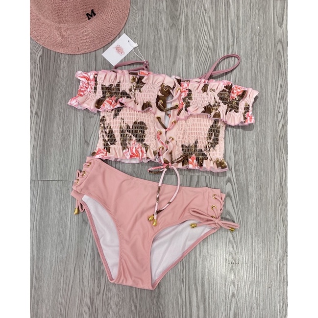 Bikini nhún 2 mảnh trễ vai (ảnh thật)