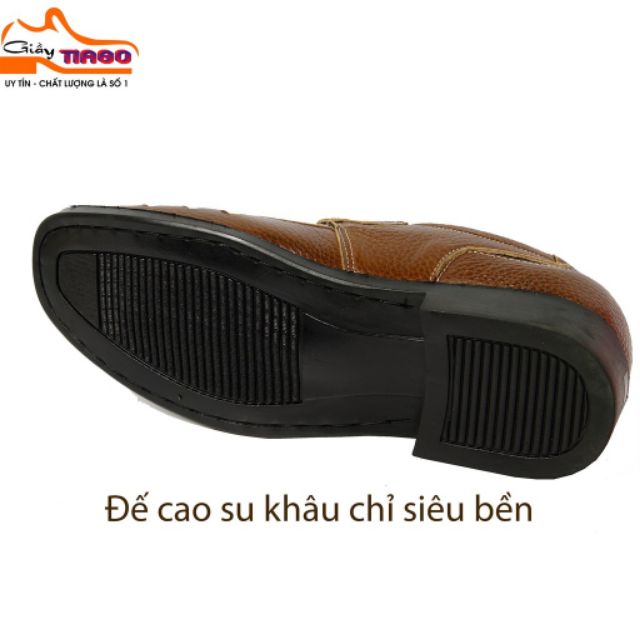 Giày rọ nam [uy tín- Bh 2 năm] trung niên đi mùa hè chất da bò thật, đế giày được khâu chắc chắn, da bò thật 100%
