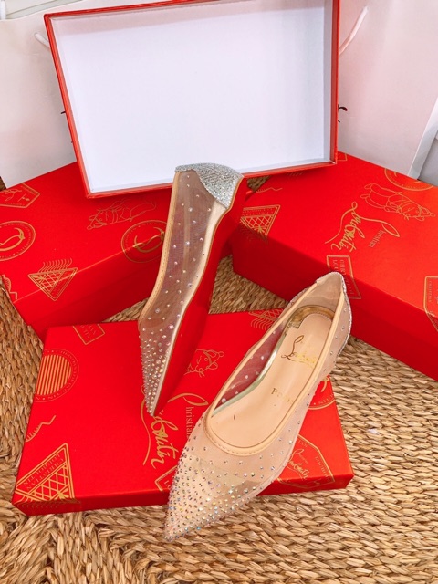 Giày búp bê đính đá mẫu mới nhất + video tự quay | BigBuy360 - bigbuy360.vn