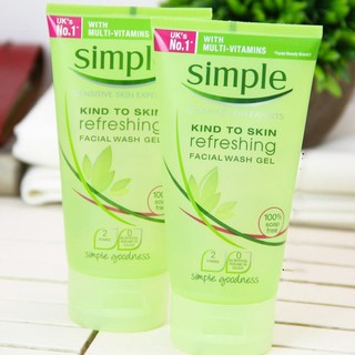 [FREESHIP] Sữa Rửa Mặt Dạng Gel Simple Refreshing 150ml