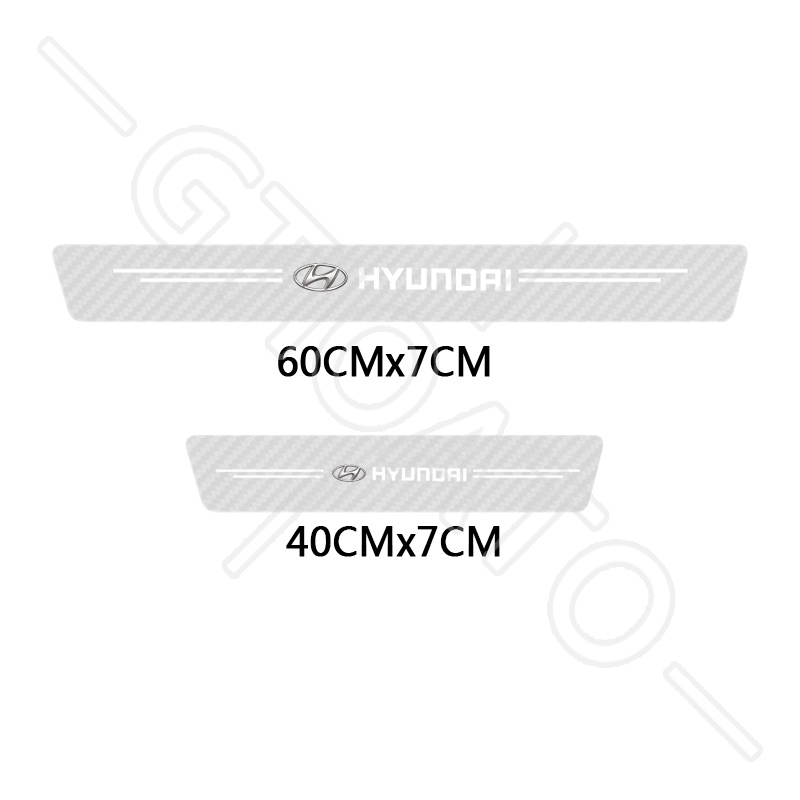 GTIOATO 4 Chiếc Trong Suốt Sợi Carbon Dán Xe Dán Cửa ô Tô DáN ChốNg XưỚC Ô Tô Bảo Vệ Cửa ô Tô Phụ KiệN Xe HơI Cho Hyundai Accent Kona I10 I30 I20 Elantra Sonata Tucson SantaFe Creta Veloster NEXO Venue