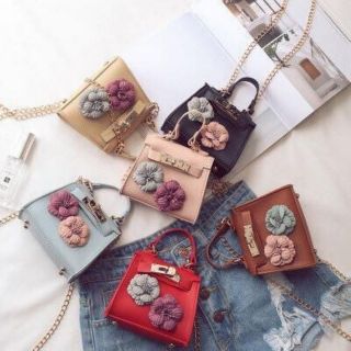 Túi xách gắn hoa thời trang cho bé HÀNG CÓ SẴN