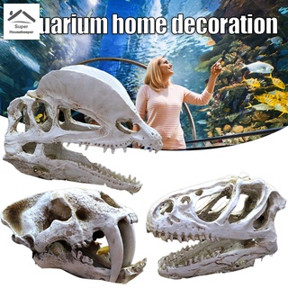 Đồ trang trí đầu lâu khủng long trang trí bể cá
