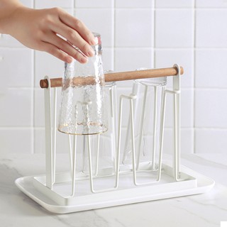 Kệ úp ly, cốc có khay hứng nước