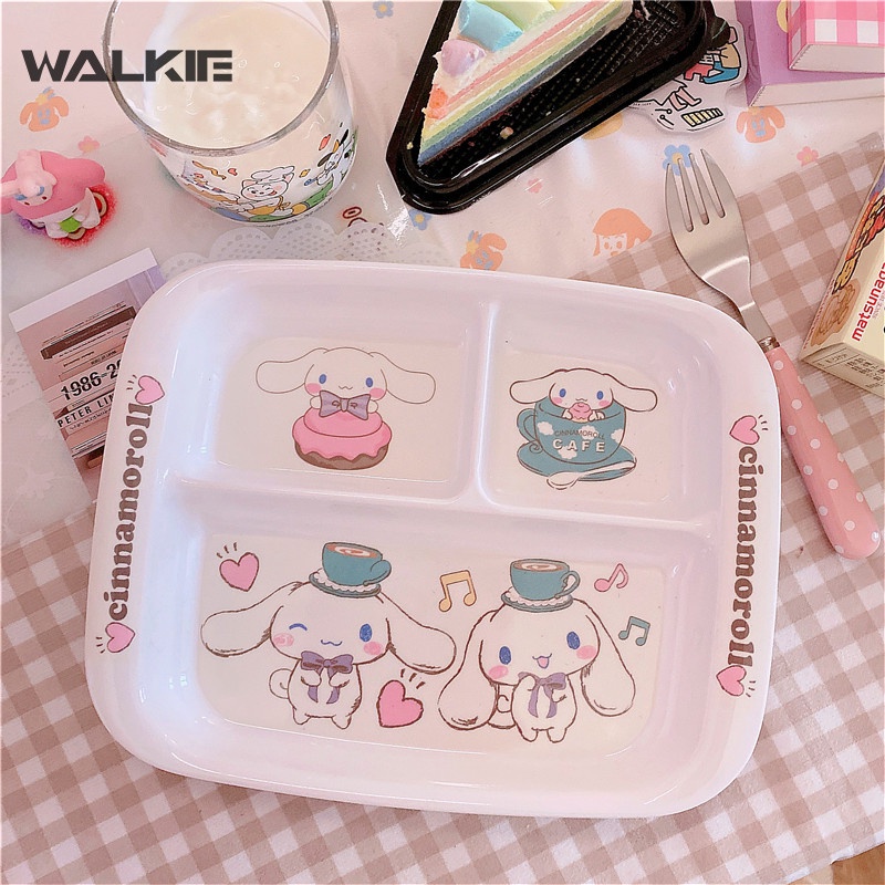 Đĩa Ăn Vặt Ba Ngăn In Hình Nhân Vật Hoạt Hình Cinnamoroll