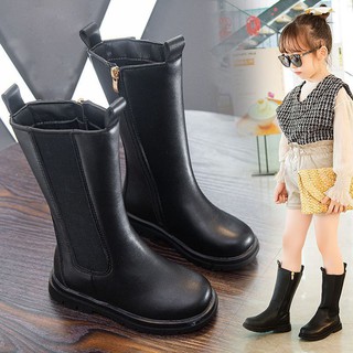 bốt kéo khóa cao cổ bé gái