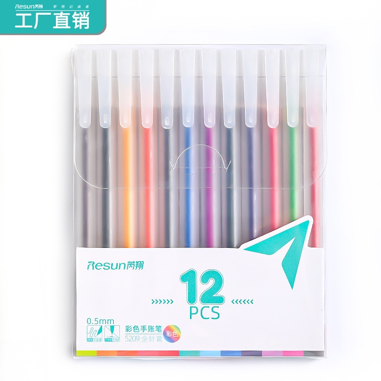 Bút gel ngòi 0.5mm Resun nhiều màu, bút viết học sinh, văn phòng M2