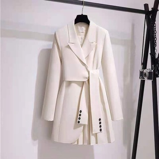 Váy vest trẻ trung che bụng cỡ lớn tôn dáng gầy kiểu tây thời trang