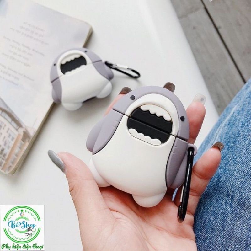 💥 Tặng kèm móc treo 💥 Case Airpod 1 2 Pro i11 i12..  Vỏ bao bọc Khủng Long đựng tai nghe nghe không dây airpods Stich