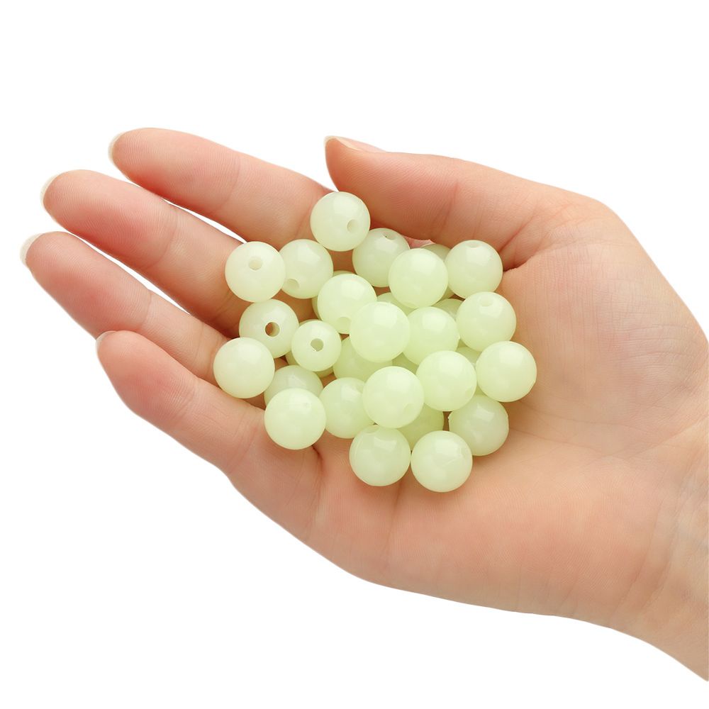 Túi 100 Hạt Nhựa Dạ Quang 3-18mm Phụ Kiện Câu Cá Chất Lượng Cao