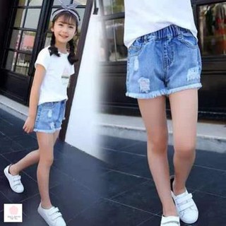 Quần sooc bò bé gái ☑️ Quần jean cho bé gái 6 tuổi ☑️ Thời trang bé gái 9 tuổi