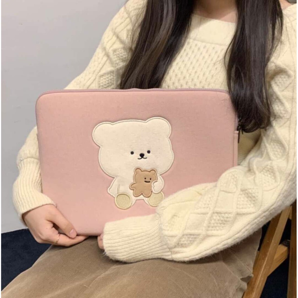 Túi đựng Laptop kích thước 13.3 13 12 11 10.5 10.2 inch phong cách Hàn Quốc dễ thương xinh xắn
