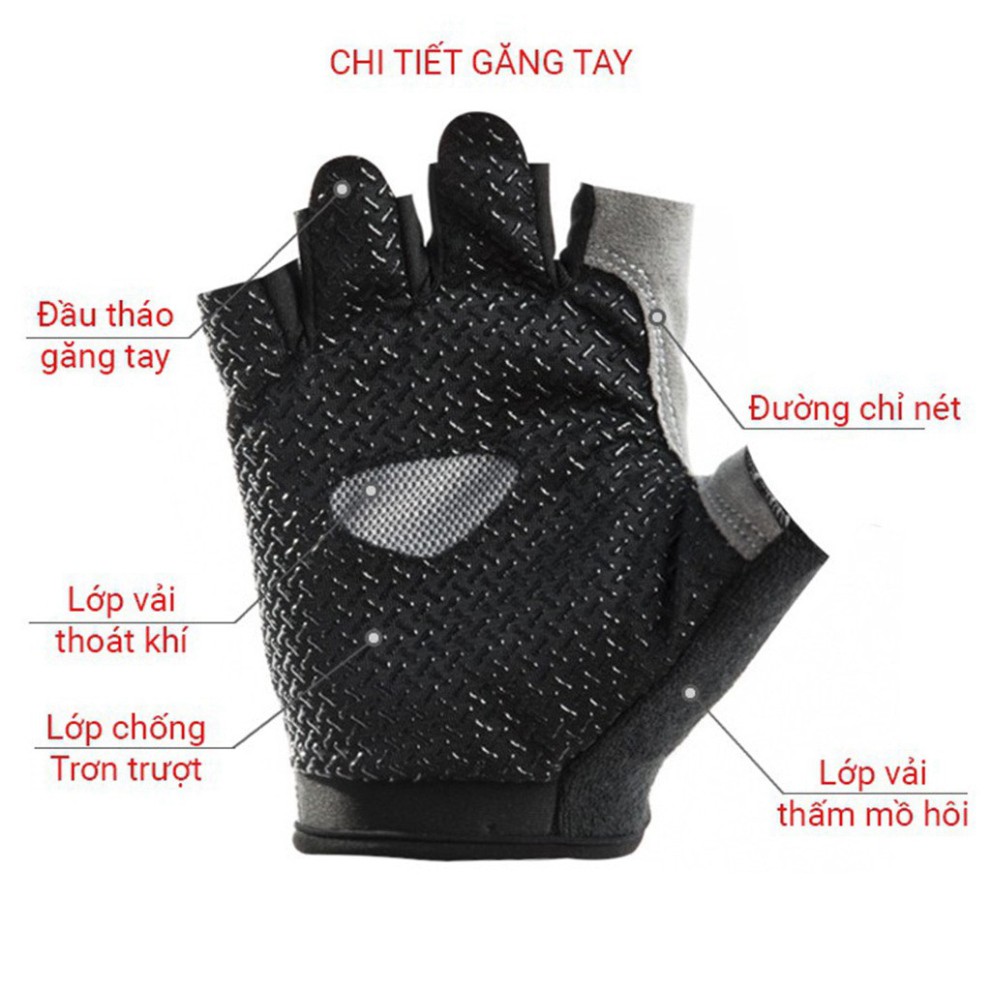 Găng Tay Tập Gym Nữ, Bao Tay Tập Tạ Nữ hở ngón Đẹp Thể Thao, Thể Hình thời trang đi chống nắng