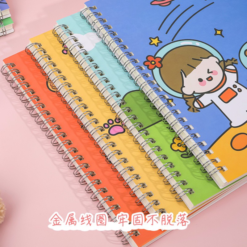 Set 3 quyển sổ, quyển vở gáy xoắn A5 kẻ ngang nhiều mẫu khác nhau