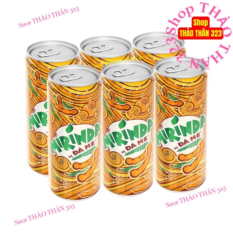 Nước Giải Khát Mirinda Vị Đá Me Lon 330ml