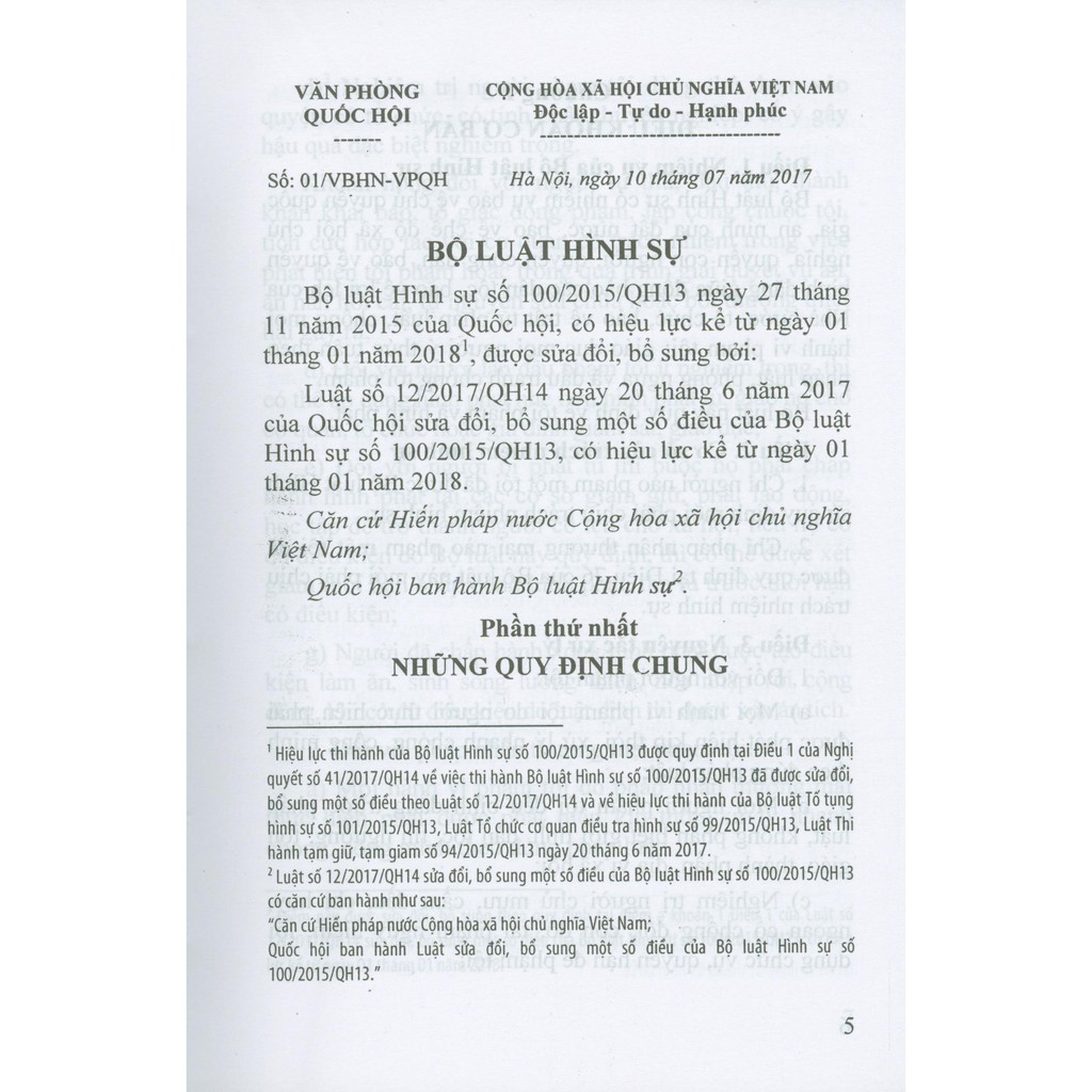 Sách - Bộ Luật Hình Sự Năm 2015 Sửa Đổi, Bổ Sung Năm 2017 | BigBuy360 - bigbuy360.vn