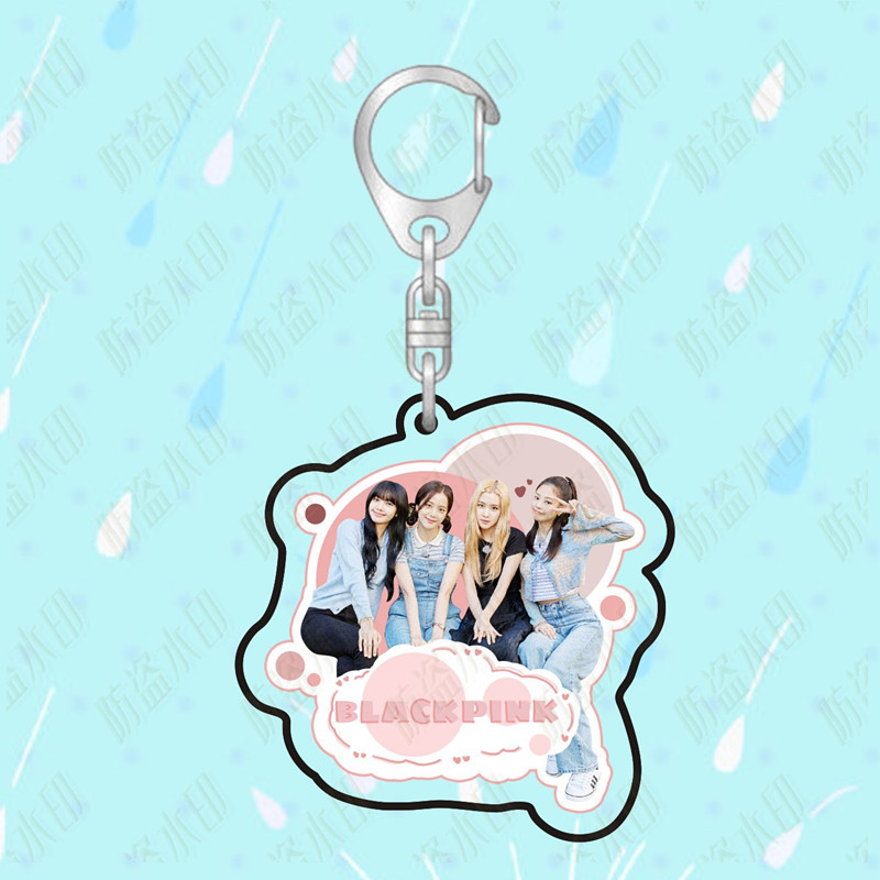 Móc khóa hai mặt in hình Blackpink đáng yêu dễ thương