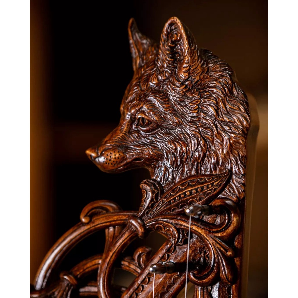(HÀNG NHẬP KHẨU CHÍNH HÃNG) ĐÀN LYRE NGA CHÍNH HÃNG CAO CẤP GUSLI MODEL &quot;RUSSIAN WOLF&quot; 9 DÂY CỰC ĐẸP VÀ ĐỘC ĐÁO