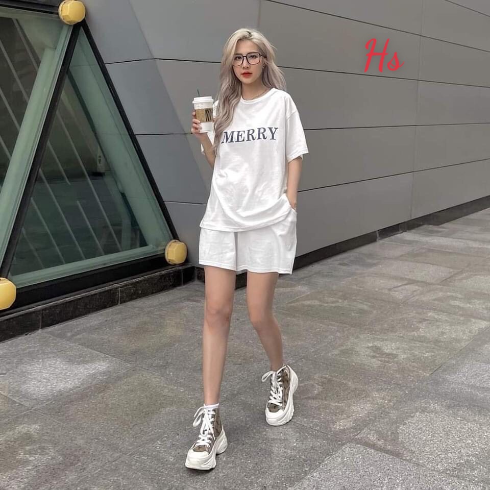 Set bộ đùi in chữ Merry'chất liệu cotton (HS-44H)