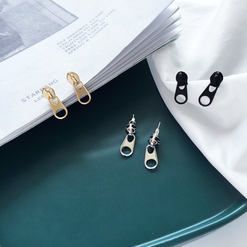 Khuyên Tai Hình Khóa Kéo Độc Đáo Cá Tính Phong Cách Hàn Quốc Cho Nữ A69