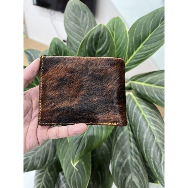 Ví da bò nguyên lông