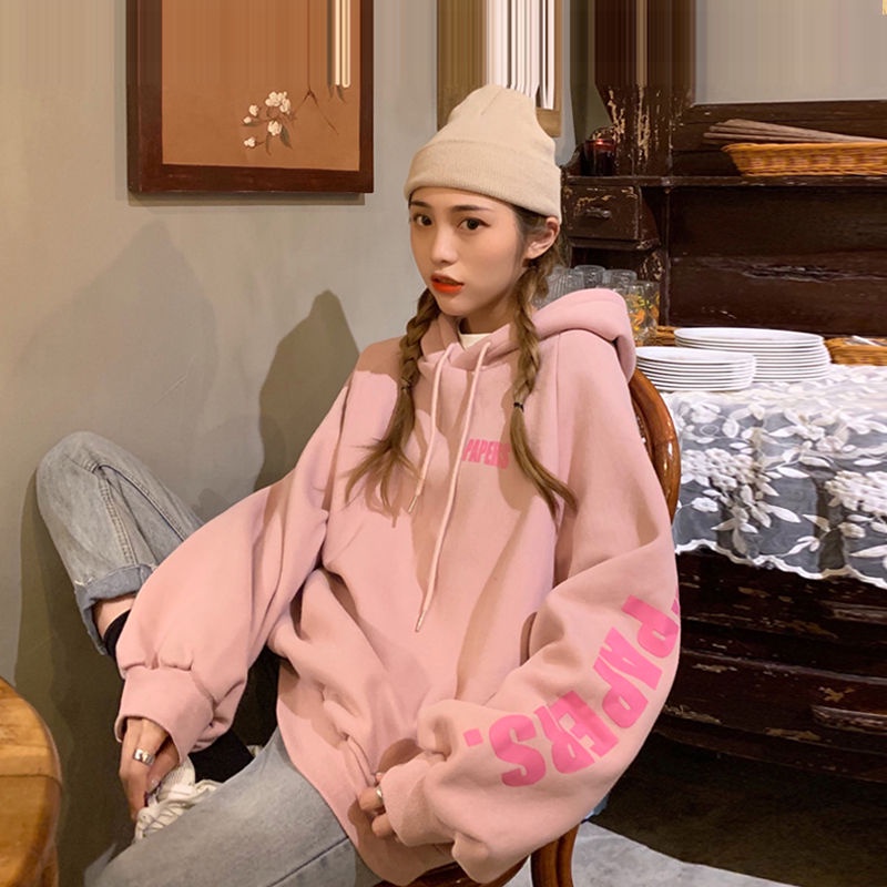 Áo hoodie dài tay phong cách Hàn Quốc mới cho nữ
