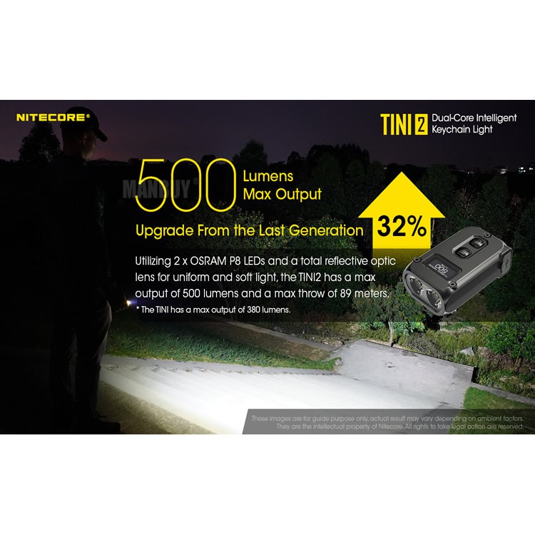 Đèn Pin Mini Nitecore Tui2 Usb-C Có Thể Sạc Lại