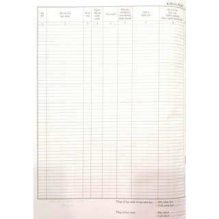 Sách - Sổ đăng bộ cấp 2, cấp 3