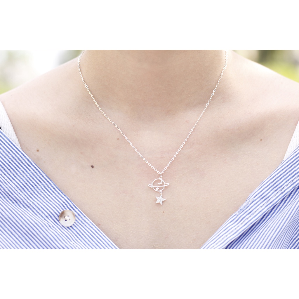 Dây chuyền bạc mặt galaxy N05 Quà tặng sinh nhật, bạn gái, bạn bè, người thân ý nghĩa