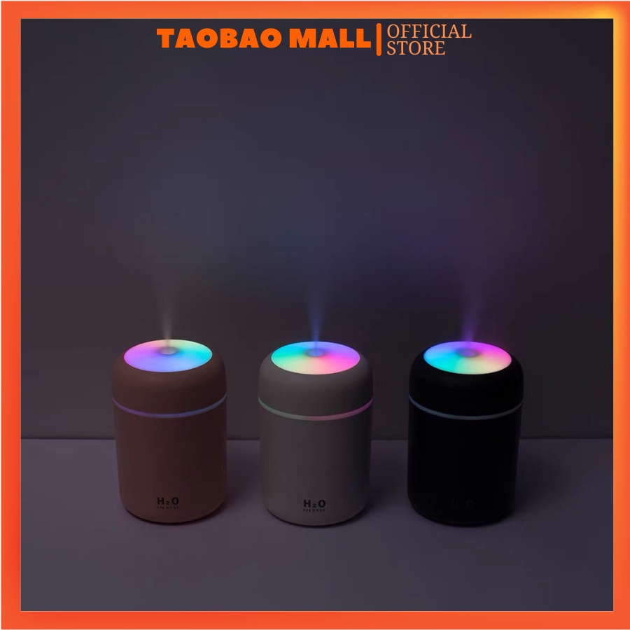 Máy Phun Sương Tạo Ẩm Mini, khuếch tán tinh dầu, Có Đèn Led Đổi Màu, 3 màu tùy chọn - HÀNG CÓ SẴN