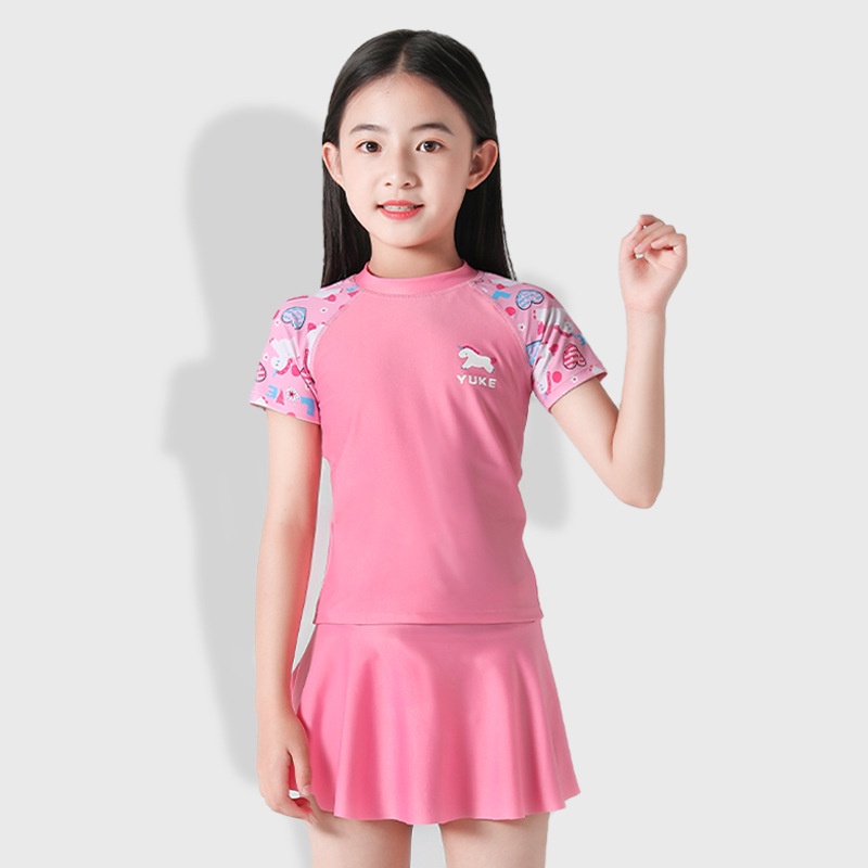 Đồ Bơi Bé Gái - Đồ Bơi Chân Váy Rời Cho Bé Gái, Chất Vải Cao Cấp YUKE Cho Bé từ 14-40kg