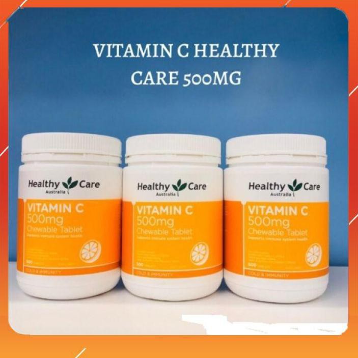 Vitamin C Healthy care 500 viên[FREESHIP_AUTH 2024] đẹp da, giảm thâm, nám, sạm, tăng cường đề kháng