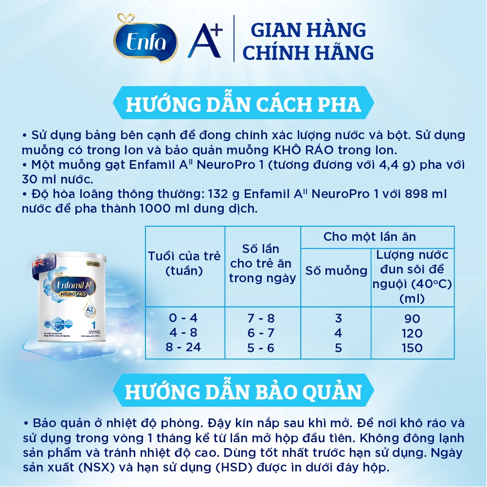 Sữa Bột ENFAMIL A2 Neuropro 1 350g