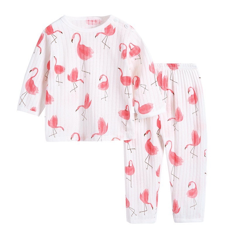 Bộ cotton giấy dài tay chất liệu cotton cho bé từ 3-14kg