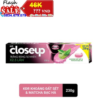 Kem Đánh Răng Closeup Khoáng Đất Sét & Matcha Bạc Hà 230g
