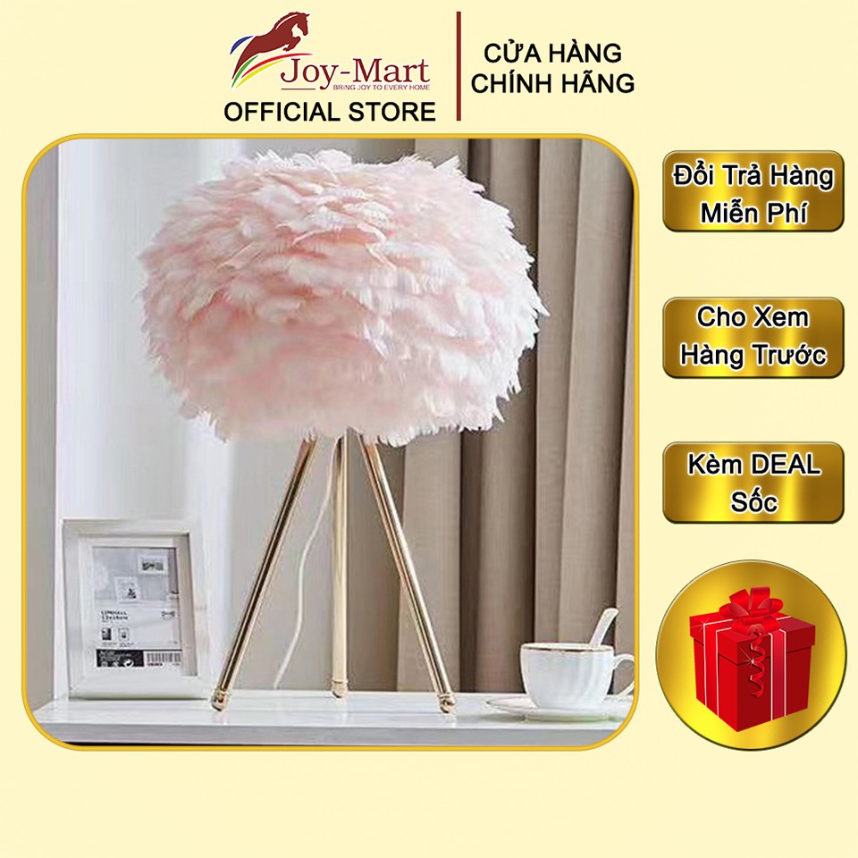 Đèn Ngủ Để Bàn ♥️JOYMART♥️ Đèn Bàn Lông Vũ Trang Trí Phòng Ngủ Thiết Kế Quý Phái Sang Trọng MB3888