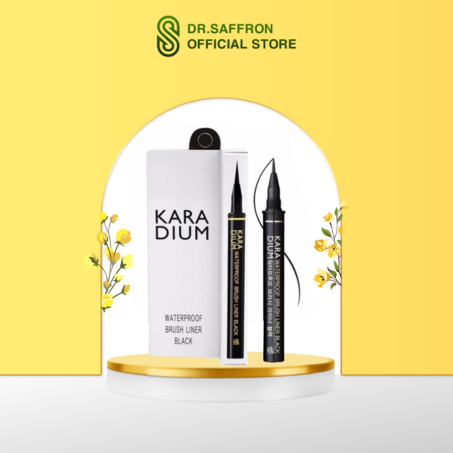 Bút Kẻ Mắt Nước Đầu Lông Karadium Waterproof Brush Liner Black