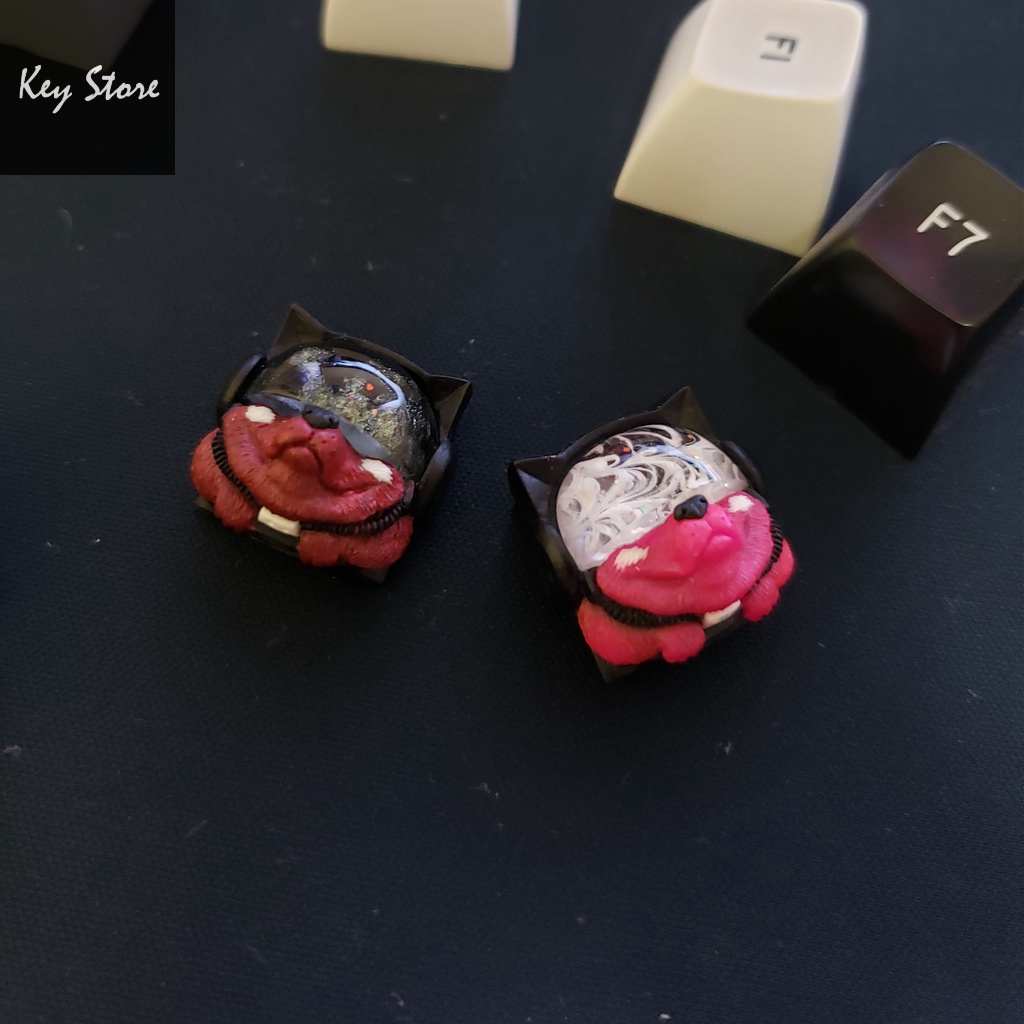 Nút bàn phím cơ artisan keycap sirius màu hồng đậm