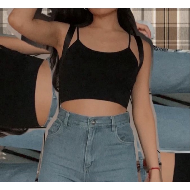 Áo hai dây Basic Cami Crop Top
