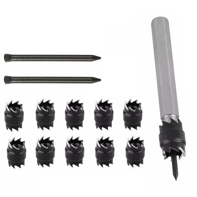 [baishangworshipwell♥]13Pcs Double Sided 3/8&quot; Spot Weld Cutter HSS Drill Bit Remover Welder Tool Kit