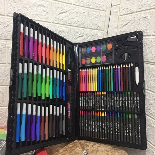 SET HỘP BÚT MÀU 150 CHI TIẾT CHO BÉ