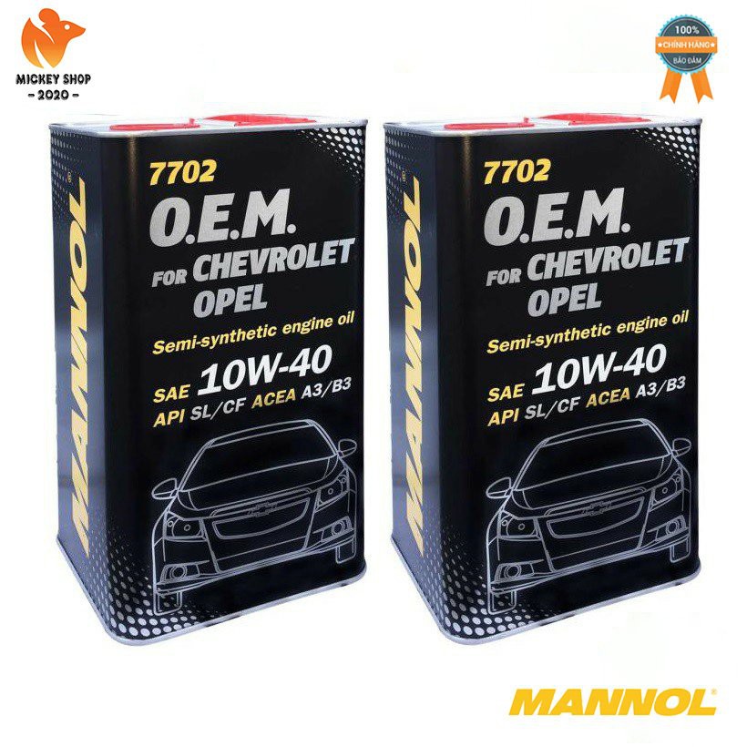 [Pro] Nhớt MANNOL 10W-40 SL/CF O.E.M Cho Xe Chevrolet, Opel 7702 – 4L Hàng Đức Cao Cấp Chính Hãng – Mickey2020shop