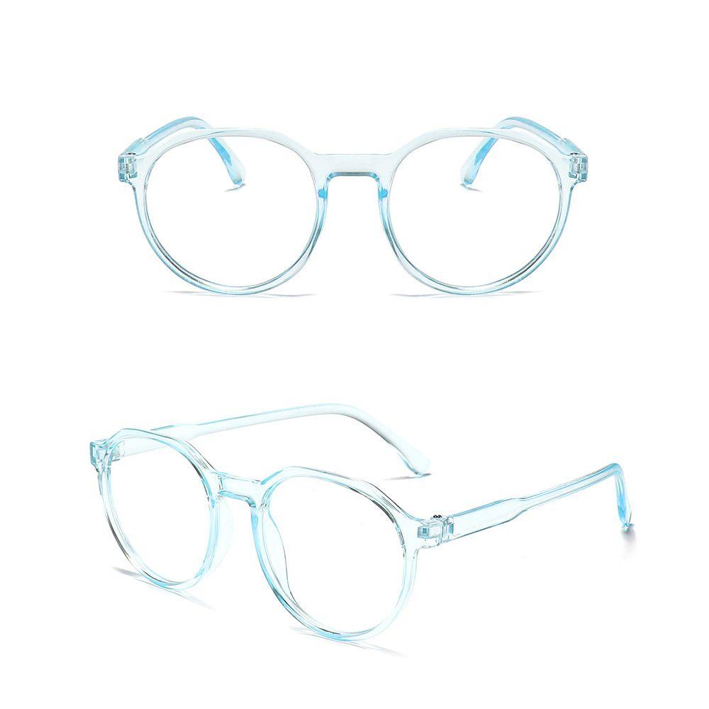 Kính mắt quang học gọng tròn PC tròng resin chống ánh sáng xanh giảm mỏi mắt phong cách vintage thời trang