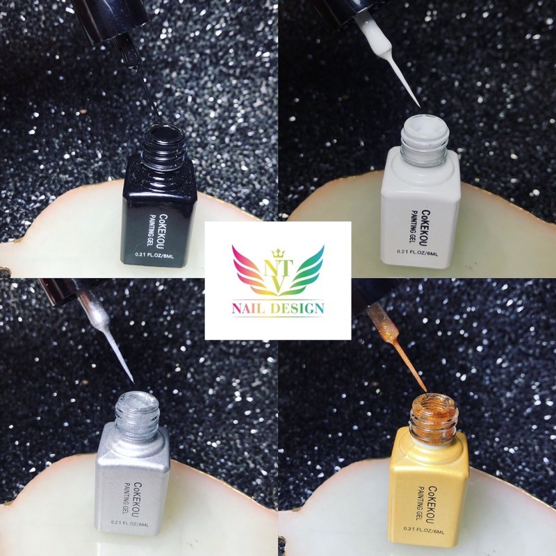 Gel Vẽ Nét, Cọ Gel Vẽ Nail 6ml [Thanh Vy Nail]