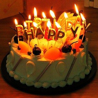 Nên Chữ Happy Birthday Nhũ Vàng Bạc, Phụ Kiện Trang Trí Bánh Kem Sinh Nhật ABSHOP COM VN