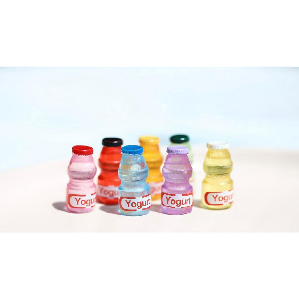 Charm (C681) slime/ Dụng Cụ Charm Trang Trí [Ko Keo &amp; Nút] Hình Chai You-Gurt Nhiều Vị (1.1x2.2 cm) - Giá 1 cái