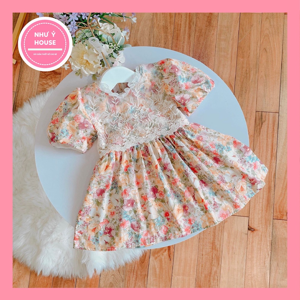 Váy Bé Gái 8-40kg💕𝑭𝑹𝑬𝑬𝑺𝑯𝑰𝑷 💕 NHƯ Ý HOUSE'Sc- Đầm Công Chúa, váy trẻ em,váy cho bé hàng thiết kế- Váy hoa ren bản to