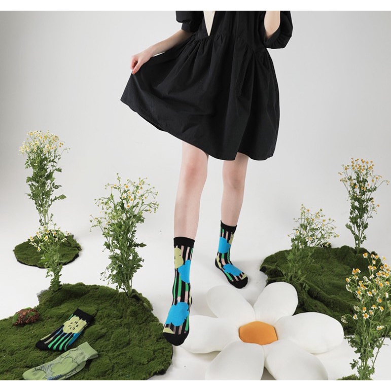 Tất cổ cao WAFNHA WAFNHA D187 thoáng khí in họa tiết hoạt hình dễ thương