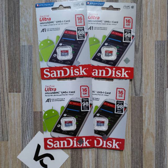 Thẻ Nhớ Sandisk Ultra 16gb A1 Microsd Class 10 Micro Sd 98mb / S Microsdhc